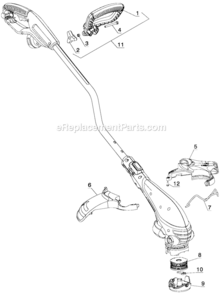 Part Location Diagram of 90532945 DeWALT HANDLE ASSEMBLY
